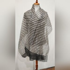 FABINDIA SILK COTTON STRIPED WRAP NWT